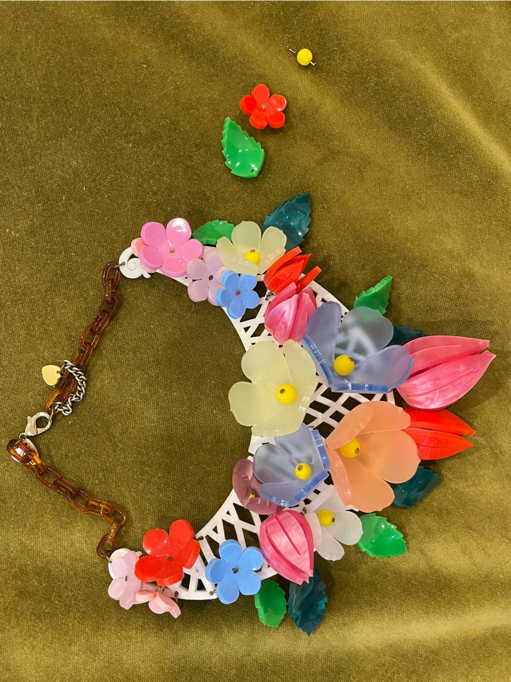 Tatty Devine Huge Floral Statement Necklace - Multicolor
